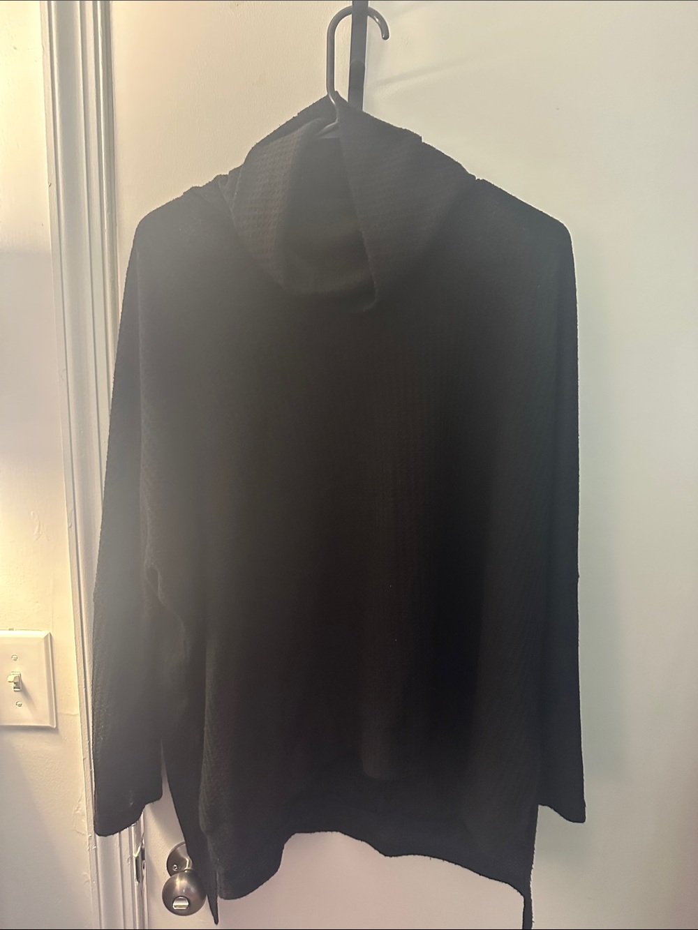 Woman’s Black turtleneck Knit Sweater